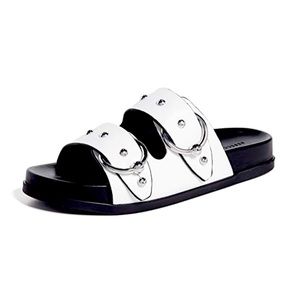 Rebecca Minkoff Vachel White Studded Slide Sandals Size 9.5